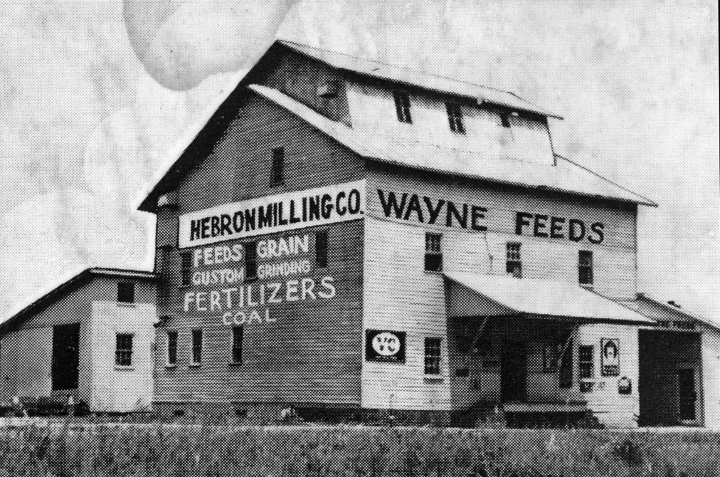 Historic photograph of the Hebron Milling Company